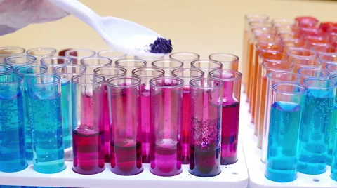 Laboratory Testing of Specific Chemical Compounds Stock-Footage 63867995