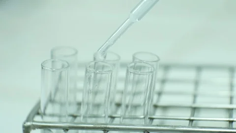 Laboratory testing with technology. Stock Footage 91880846