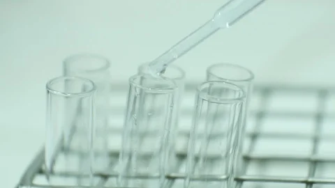Laboratory testing with technology. Stock Footage 91880962