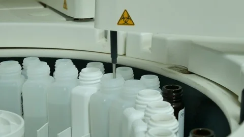 Laboratory testing with technology. Stock Footage 91881861