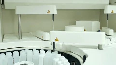 Laboratory testing with technology. Stock Footage 91891627