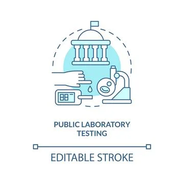 Laboratory testing turquoise concept icon Stock Illustration