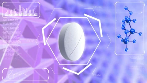 Laboratory tests. Pills lying on the table. Close-up on medicines Stock Footage 87825053