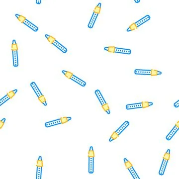 Laboratory thermometer vector seamless pattern color 스톡 일러스트