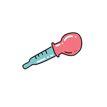 Laboratory tool to pick chemical samples, color picker. Chemical laboratory D Ilustração Stock