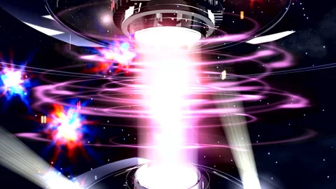 Laboratory. Transformation an object in space.  Teleportation Stock Footage 315268613