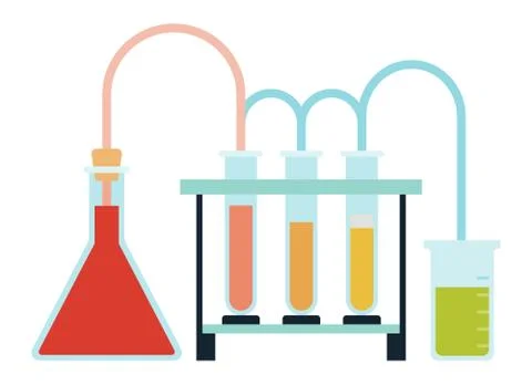 Laboratory transfusion apparatus vector icon flat isolated Stock Illustration