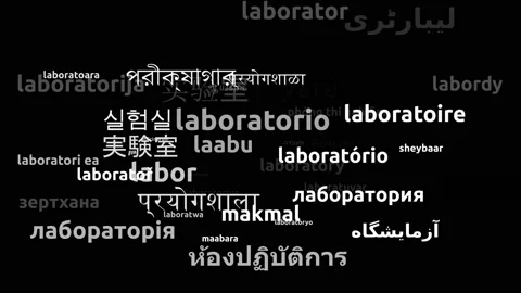 Laboratory Translated in 43 Worldwide Languages Endless Looping 3d Zooming Wo Stock-Footage 145215455