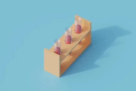 Laboratory tube single isolated object. 3d render illustration イラスト素材