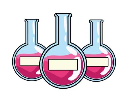 Laboratory tubes test isolated icon 스톡 일러스트