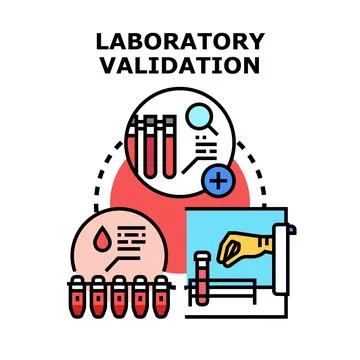 Laboratory validation process with medical samples analysis 스톡 일러스트