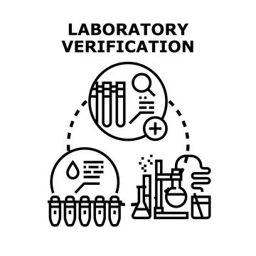 Laboratory verification process testing medical samples Stock Illustration