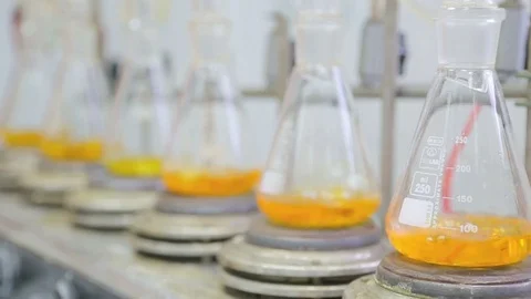 Laboratory vessels Stock Footage 84013095