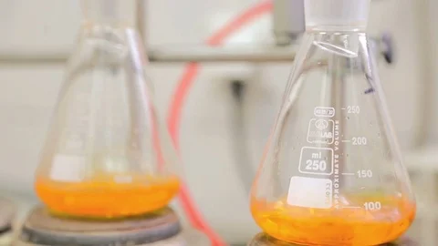 Laboratory vessels Stock Footage 84014896