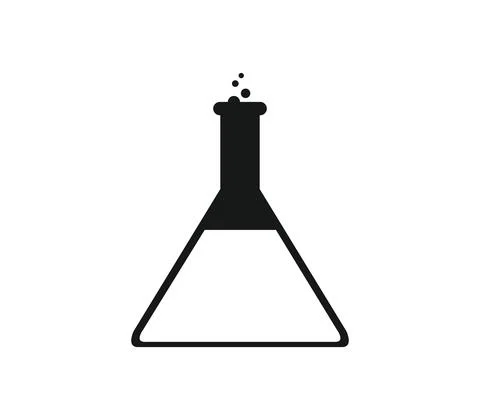 Laboratory vial icon illustrated in vector on white background Illustrazione stock