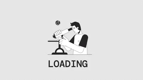 Laboratory work bw loader animation Video stock 239064024