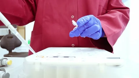 Laboratory worker. Illumina next generation sequencing. genetic engineering Stock Footage 150973203