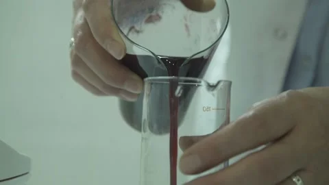 Laboratory working process. Testing natural juice made of fruit Stock Footage 153027864