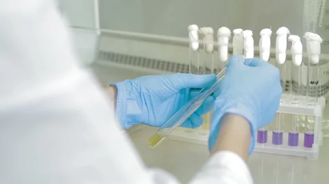 Laboratory workplace for test Stock-Footage 63606146