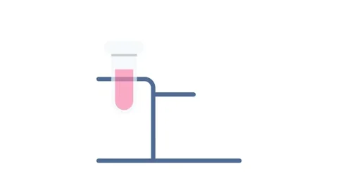 A laboratory workspace displaying a beaker and a test tube, highlighting es.. 스톡 동영상 332452767