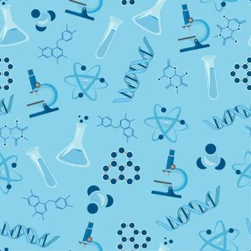 Laboratory workspace elements icons texture. Ilustración de archivo