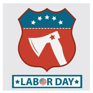 Labordaylabel Illustrazione stock