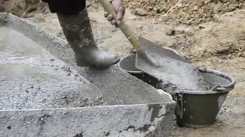 Laborer working in construct site Stock Footage 98247945