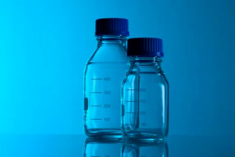 Labotatory test glass container Stock Photos