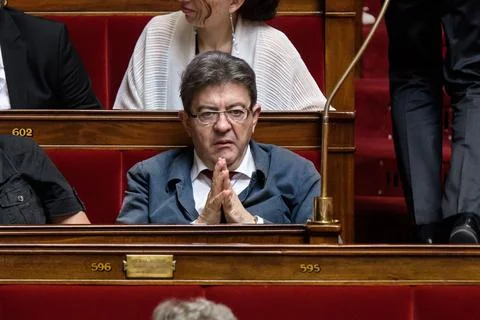 Labour code reform debate at the French National Assembly, Paris, France - 01 Au Foto stock