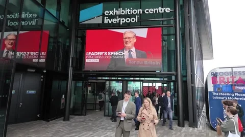 Labour conference delegates explain what they want to hear from Starmer in keyn Video stock 318077074