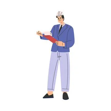 Labour Day with Happy Man Engineer in Helmet with Clipboard Standing Vector 스톡 일러스트