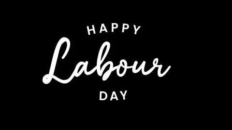 Labour day text animated Stock Footage 312982051