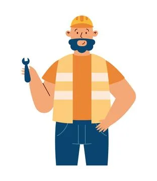 Labour day worker construction Stock Illustration