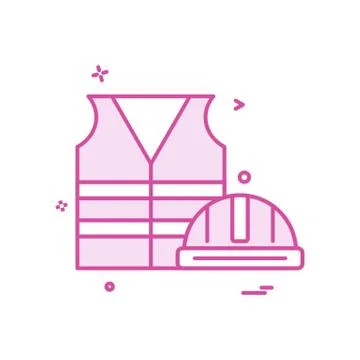 Labour jacket helmet icon vector Illustrazione stock