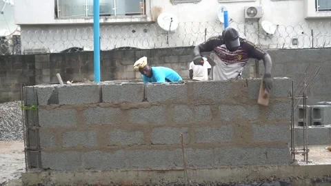 Labourers on site Stock Footage 247850105