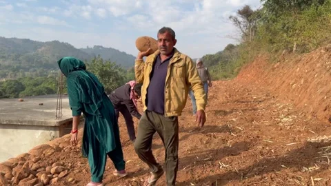 Labourers at work Stock Footage 324512272