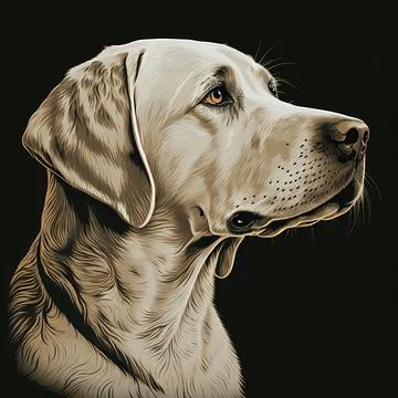 Labrador close-up Stock Illustration
