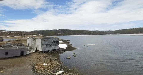 LABRADOR COASTLINE BY DRONE Stock Footage 90758918