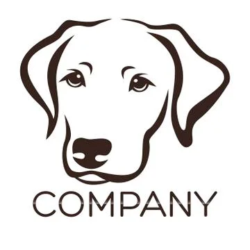 Labrador Dog logo Stock Illustration