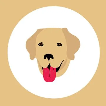 Labrador Head Symbol Stock Illustration