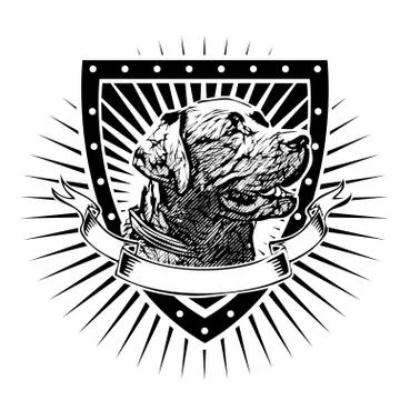 Labrador retriever shield Stock Illustration