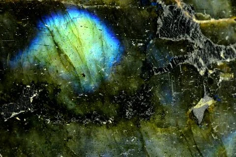 Labradorite with schiller in a macro Stock Photos