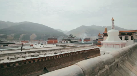 Labrang Monastery, Xiahe, China Stock Footage 55768396