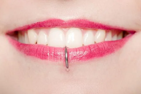 Labret Piercing Stock Photos