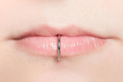 Labret Piercing Stock Photos
