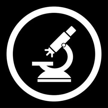 Labs Microscope Rounded Vector Icon Stock Illustration