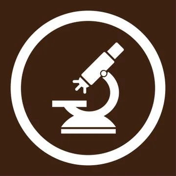 Labs Microscope Rounded Vector Icon Illustrazione stock