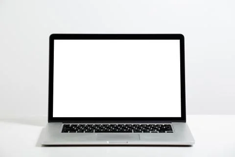 Labtop on white background Stock Photos