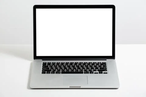 Labtop on white background Stock Photos