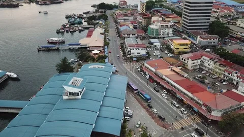 Labuan Harbour Stock Footage 91923939